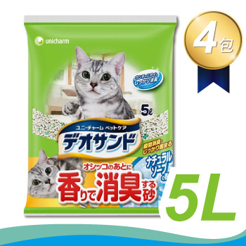 【日本Unicharm】 消臭大師尿尿後消臭貓砂/礦砂-肥皂香