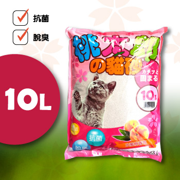 【桃太郎的貓砂】水蜜桃香氛-細球砂